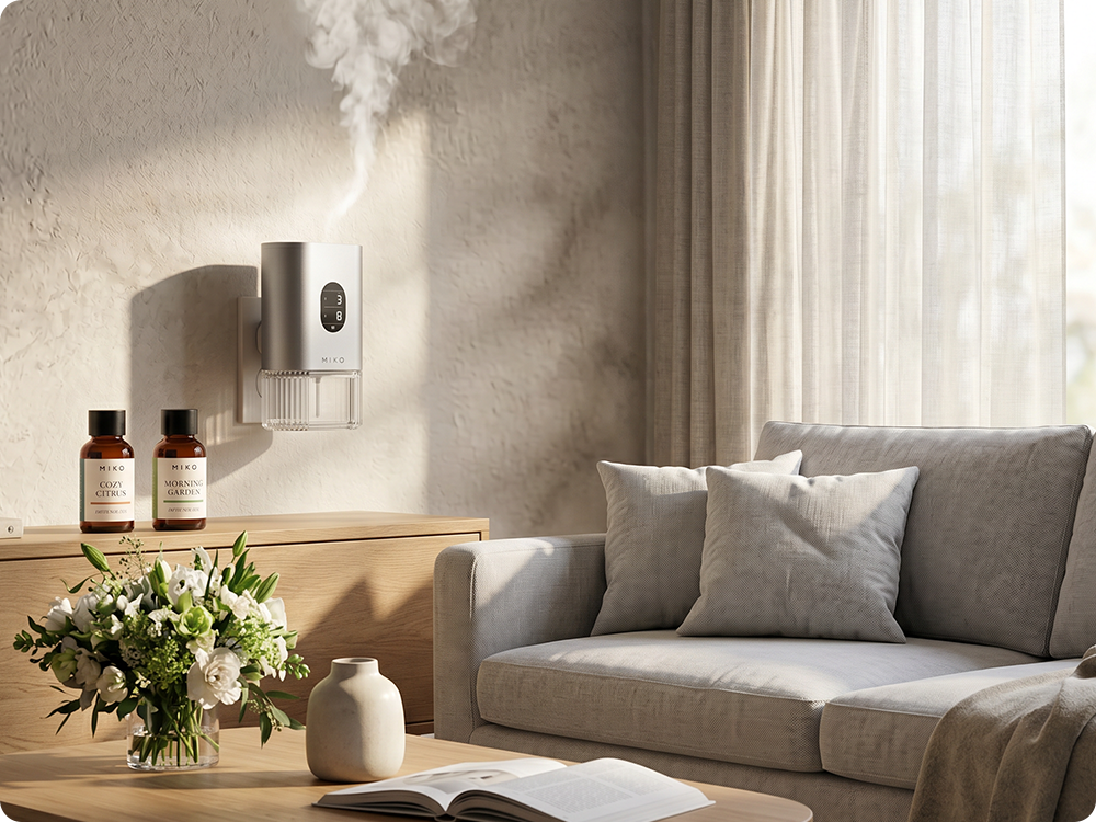 AURA Miko Essential Oil Diffuser | Cool Mist Aromatherapy & Mood Light